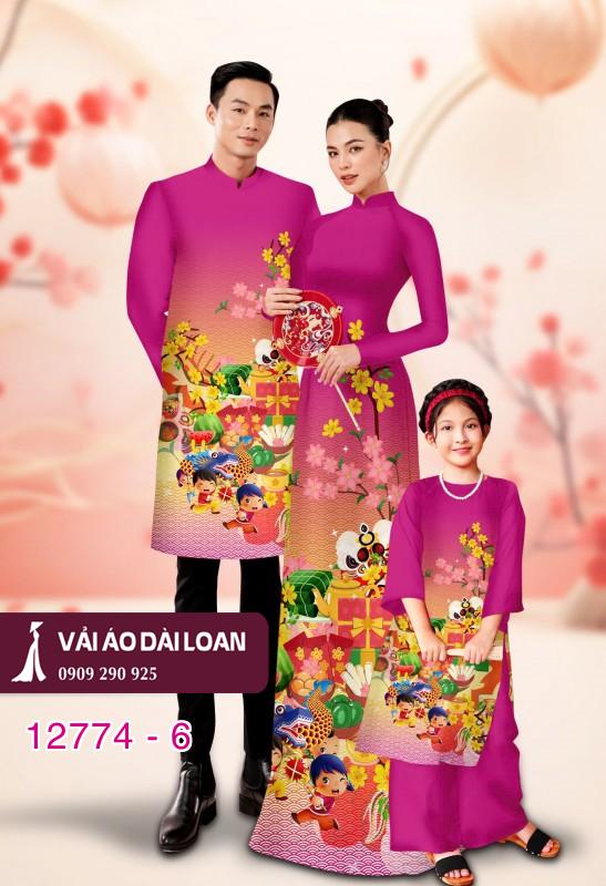 Vải áo dài tết cho gia đình