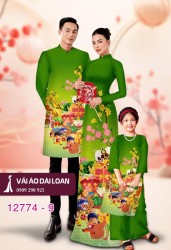 Vải áo dài tết cho gia đình