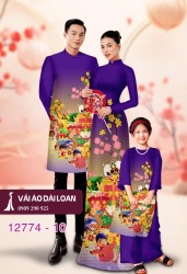 Vải áo dài tết cho gia đình