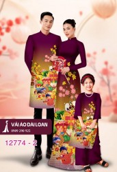 Vải áo dài tết cho gia đình