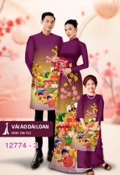 Vải áo dài tết cho gia đình