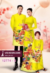 Vải áo dài tết cho gia đình