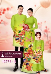 Vải áo dài tết cho gia đình