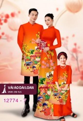 Vải áo dài tết cho gia đình