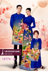 Vải áo dài tết cho gia đình