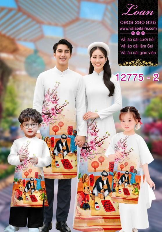 Vải áo dài tết cho gia đình