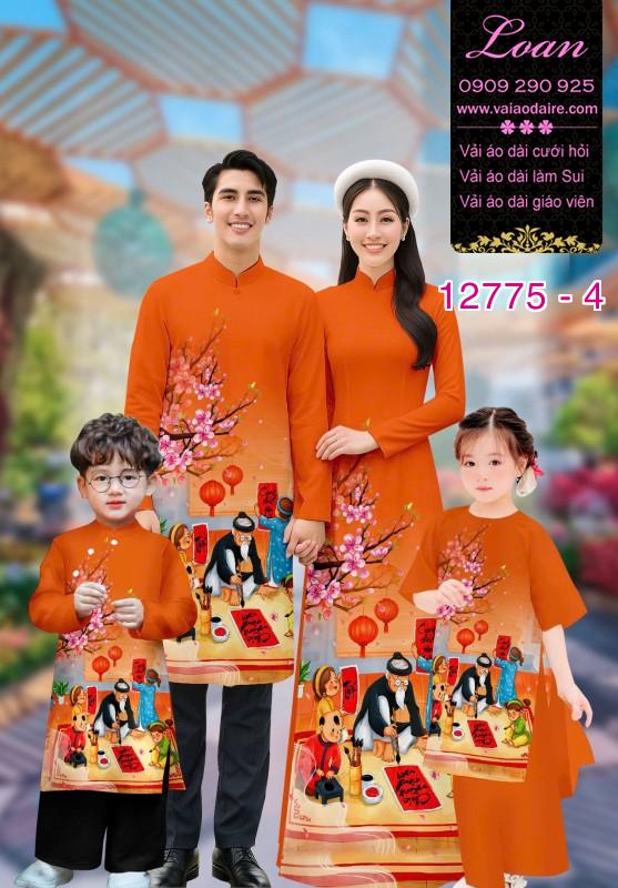 Vải áo dài tết cho gia đình