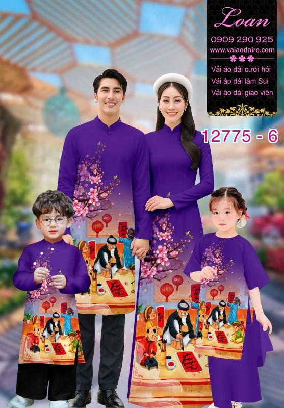 Vải áo dài tết cho gia đình