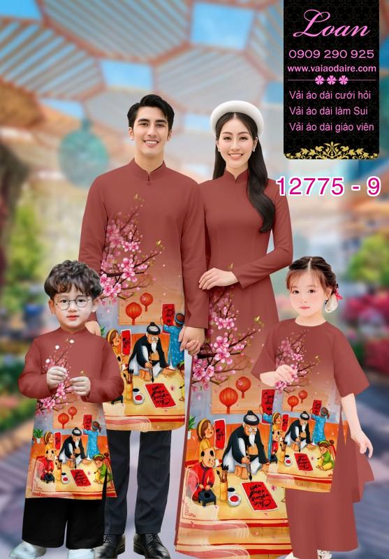 Vải áo dài tết cho gia đình