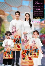 Vải áo dài tết cho gia đình