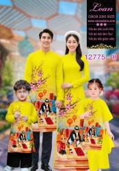 Vải áo dài tết cho gia đình