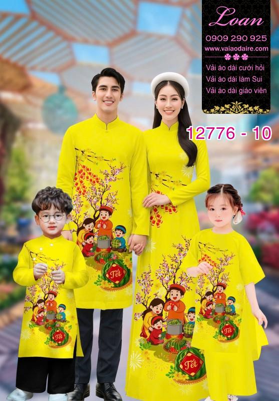 Vải áo dài tết cho gia đình