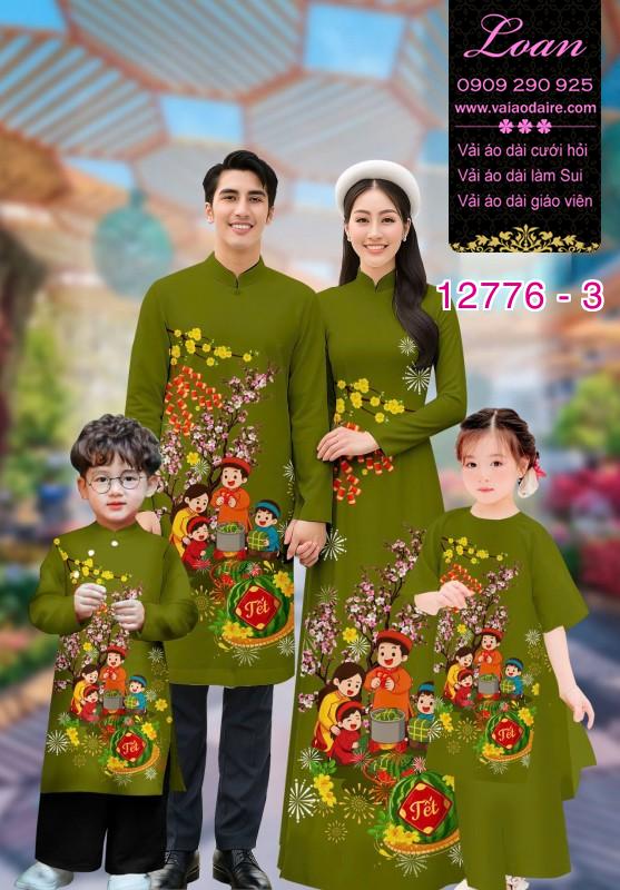 Vải áo dài tết cho gia đình