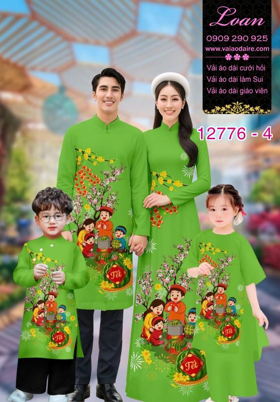 Vải áo dài tết cho gia đình