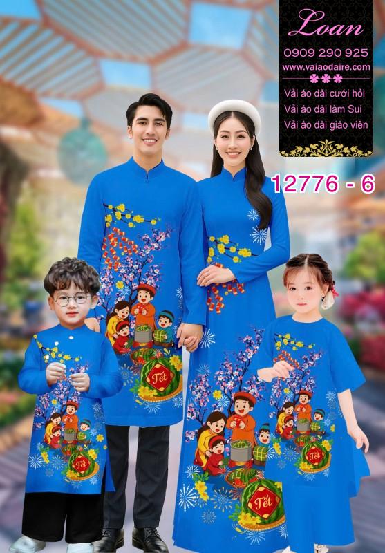 Vải áo dài tết cho gia đình