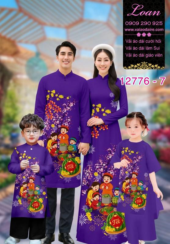 Vải áo dài tết cho gia đình