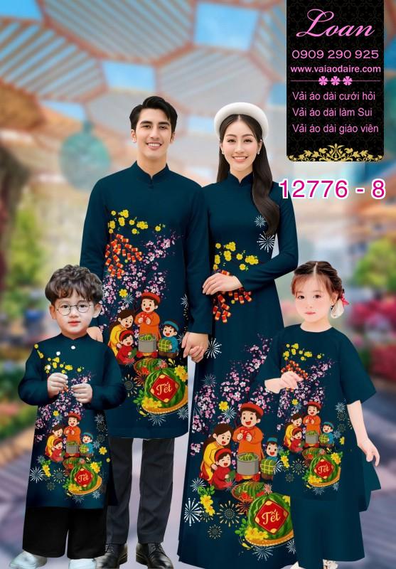 Vải áo dài tết cho gia đình