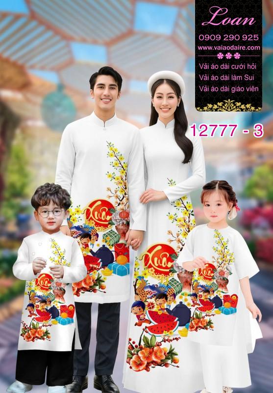 Vải áo dài tết cho gia đình