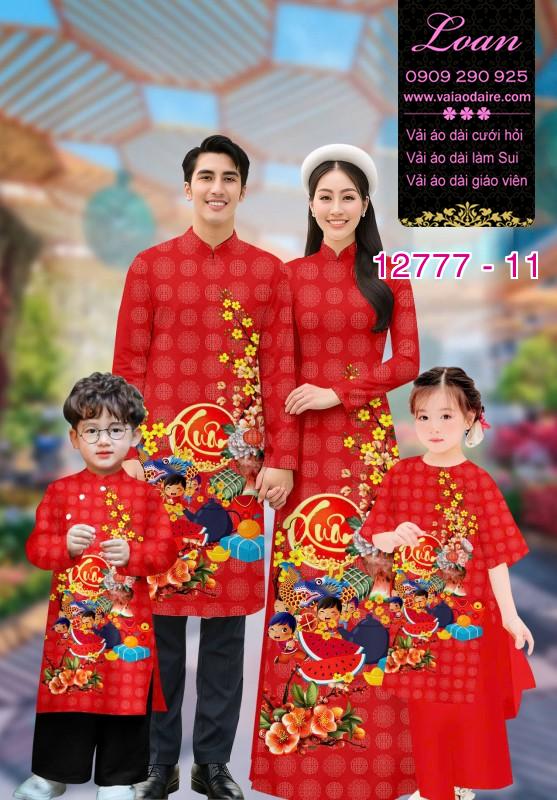 Vải áo dài tết cho gia đình