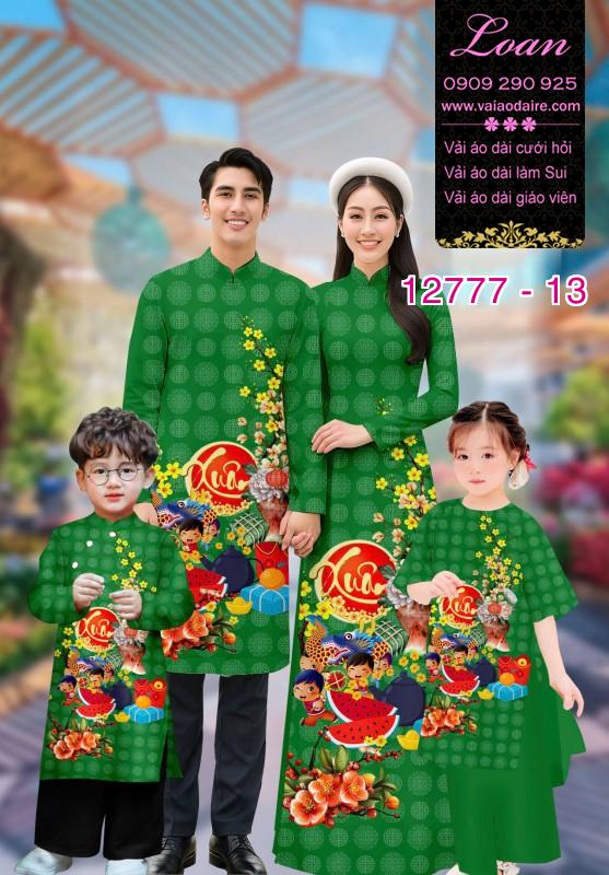 Vải áo dài tết cho gia đình