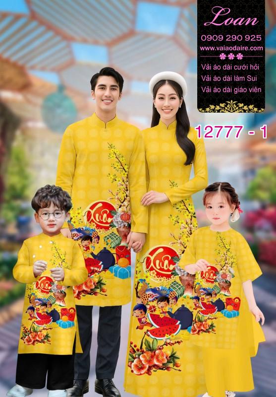 Vải áo dài tết cho gia đình