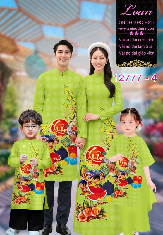 Vải áo dài tết cho gia đình