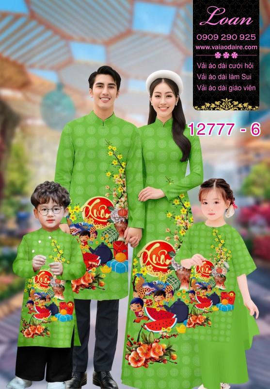 Vải áo dài tết cho gia đình