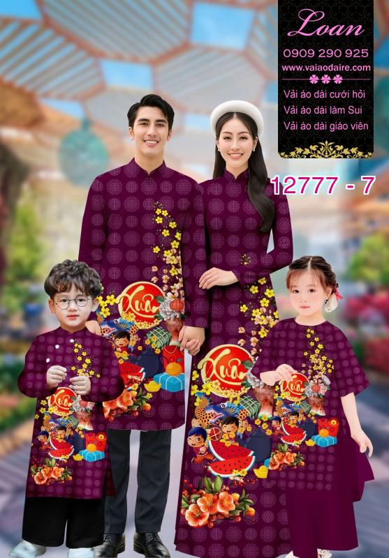 Vải áo dài tết cho gia đình