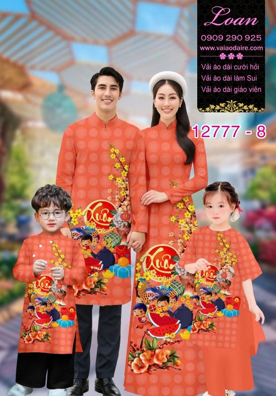 Vải áo dài tết cho gia đình