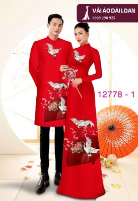 Vải áo dài tết cho cặp đôi-DT 12778