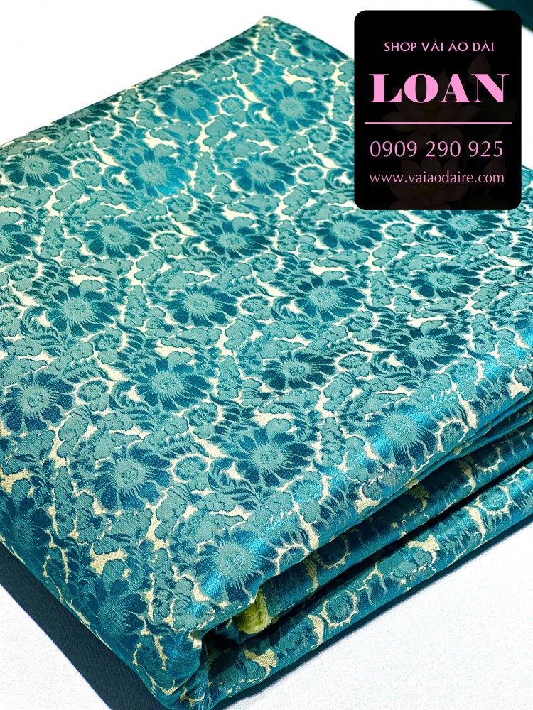 Vải áo dài gấm hoa