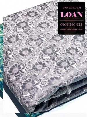Vải áo dài gấm hoa-GT 12780