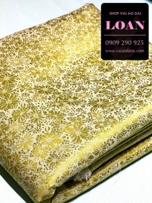 Vải áo dài gấm hoa-GT 12783