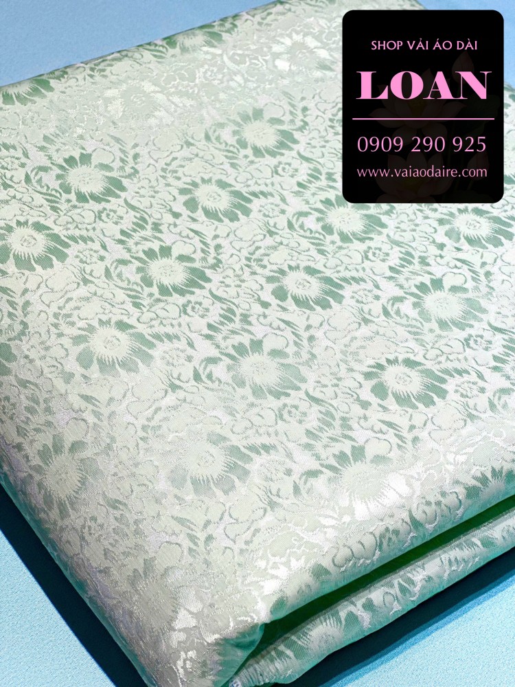 Vải áo dài gấm hoa