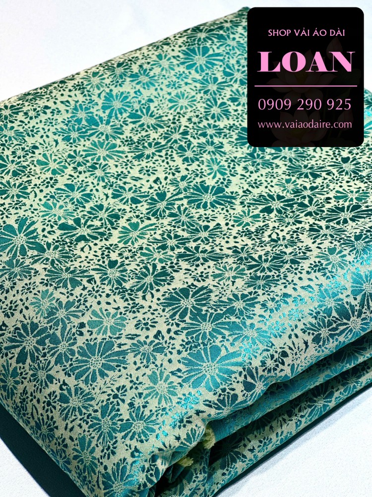 Vải áo dài gấm hoa