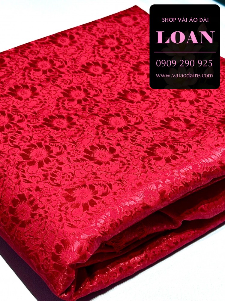 Vải áo dài gấm hoa