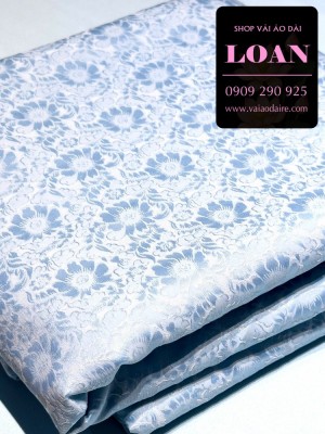 Vải áo dài gấm hoa-GT 12787