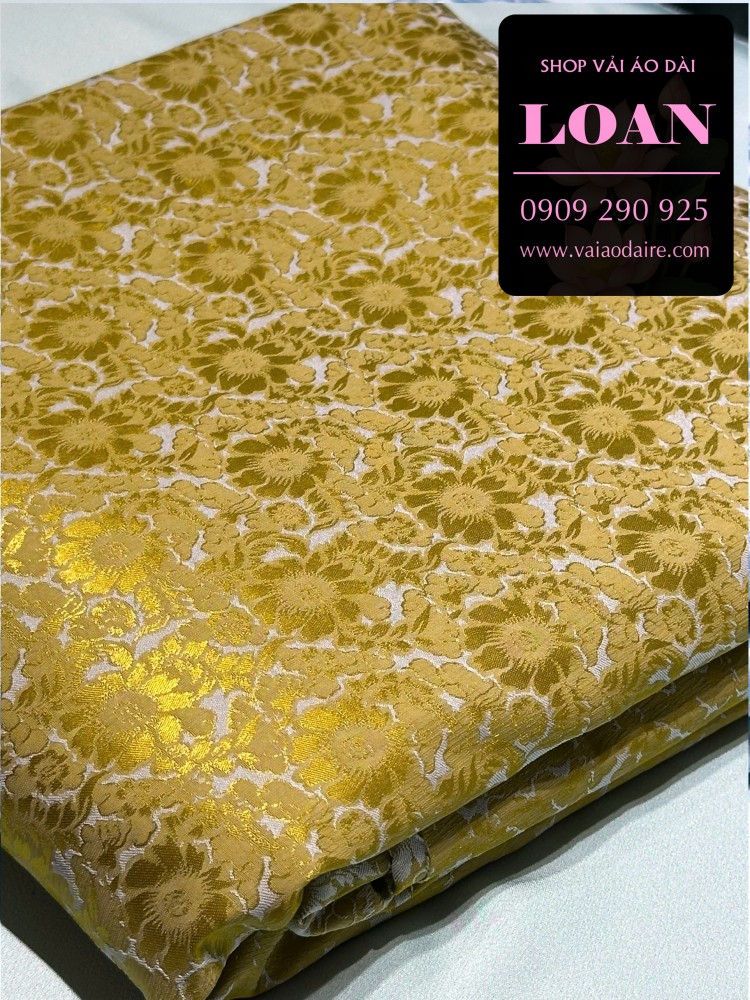 Vải áo dài gấm hoa