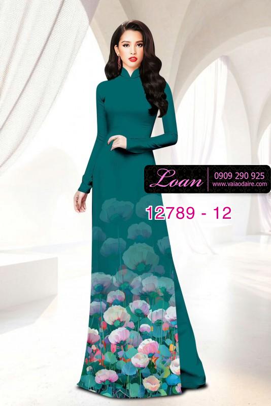 Vải áo dài hoa in 3D