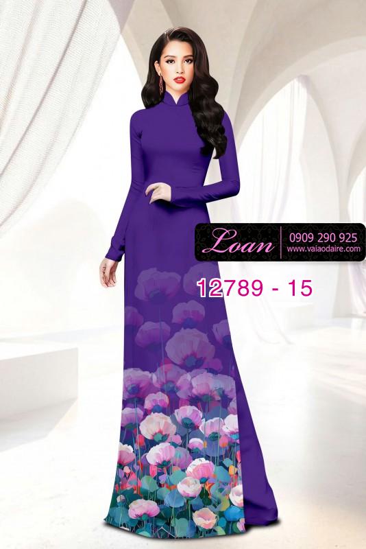 Vải áo dài hoa in 3D