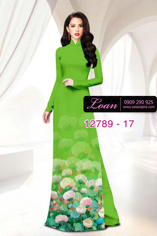 Vải áo dài hoa in 3D