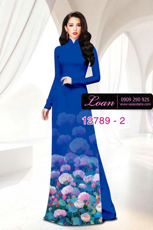 Vải áo dài hoa in 3D