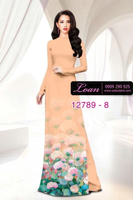 Vải áo dài hoa in 3D