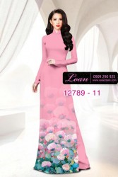 Vải áo dài hoa in 3D