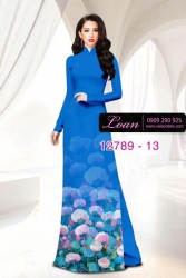 Vải áo dài hoa in 3D