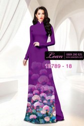 Vải áo dài hoa in 3D