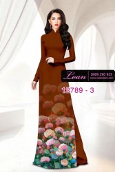 Vải áo dài hoa in 3D