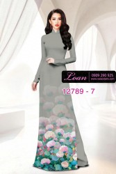 Vải áo dài hoa in 3D