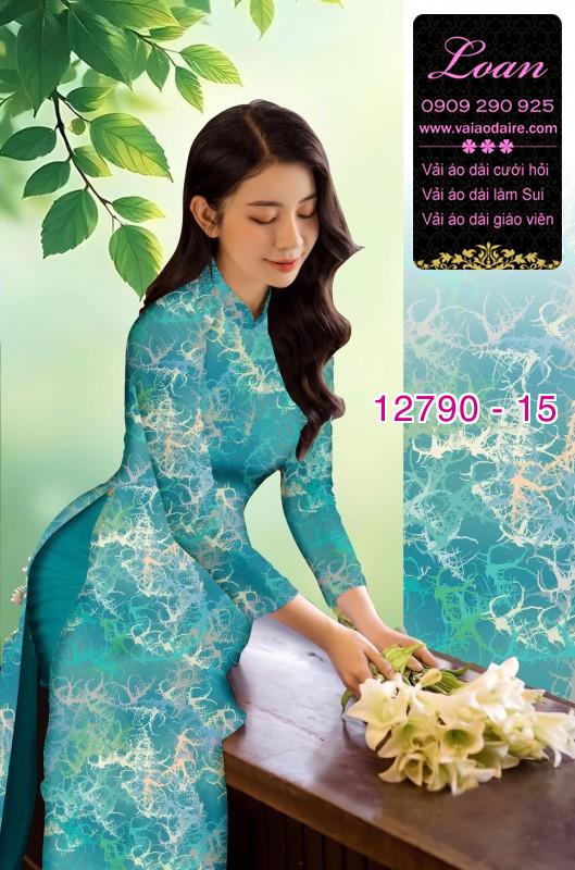 Vải áo dài hoa in 3D