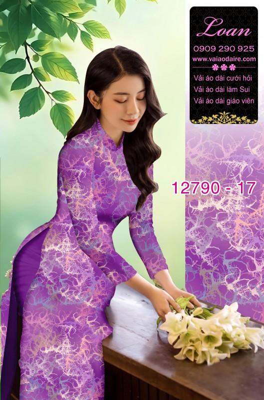 Vải áo dài hoa in 3D